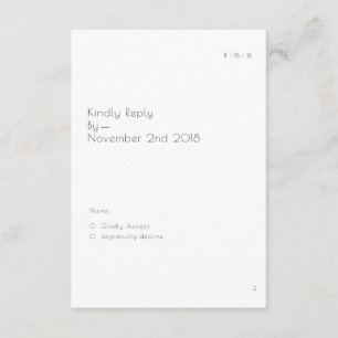 Modern Book Page RSVP Card