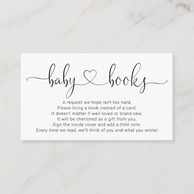 Modern Book Request for Baby Shower Invitation (Front)