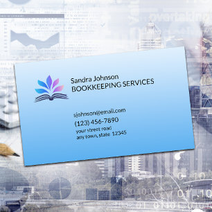 Modern Bookkeeping Contact Template Business Card