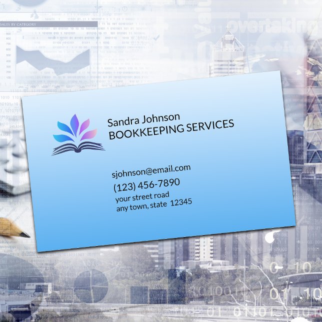 Modern Bookkeeping Contact Template Business Card (Creator Uploaded)
