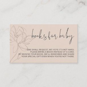 Modern books for baby simple enclosure card