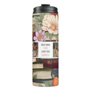Modern Books Photo Collage – Best Mum Gift Thermal Tumbler