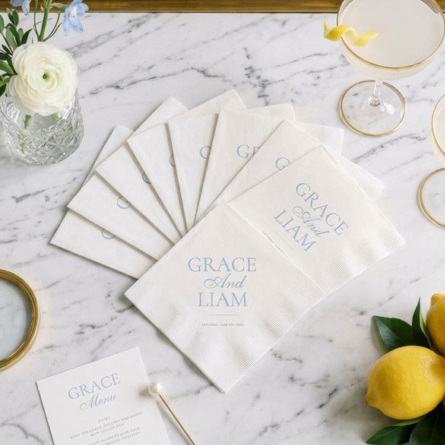 Modern Border Elegance Wedding Napkin (Creator Uploaded)