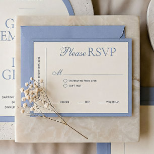 Modern Border Elegance Wedding RSVP Card