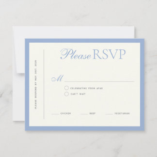 Modern Border Elegance Wedding RSVP Card