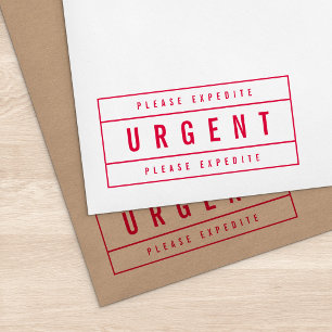 Modern Bordered Bold Please Expedite Urgent Self-inking Stamp