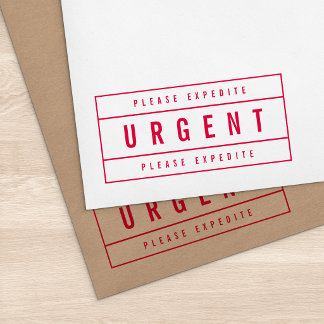 Modern Bordered Bold Please Expedite Urgent Self-inking Stamp