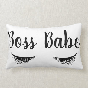 Modern Boss Babe Eyelashes Lumbar Cushion