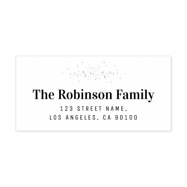 modern botanical address rubber stamp (Design)