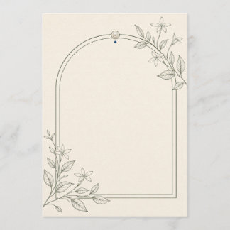 Modern Botanical Arch Wedding Ceremony Program Programme