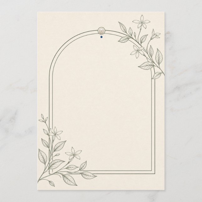 Modern Botanical Arch Wedding Ceremony Program Programme (Front)