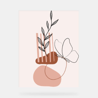Modern Botanical Art Print, Acrylic Sign