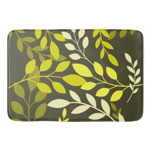 Modern Botanical Bath Mat (Front)