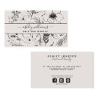 Modern Botanical Blush and Black Name Script Type