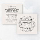 Modern Botanical Blush and Black Referral Card