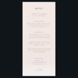 Modern Botanical Blush Pink Wedding Menu<br><div class="desc">Simple and Elegant Typography & Botanical Wedding Menu Template gives the essence of romance in pale pink. Simply click on the PERSONALIZE button to begin editing this easy-edit template. ✏️Simply clicking on the "PERSONALIZE" button to begin editing. 🌀Need a styled-for-you design? 🎨Custom orders are always welcome 📫Click the Contact Botton...</div>