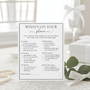 Modern Botanical Bridal Shower Bingo Game