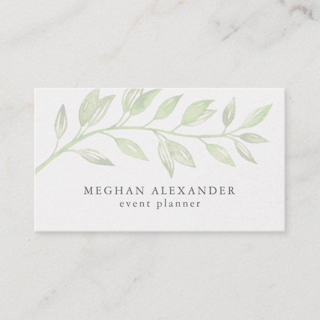 Modern Botanical Business Card (Front)