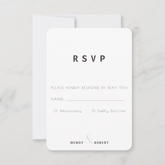 Modern Botanical Collection RSVP Card (Front)