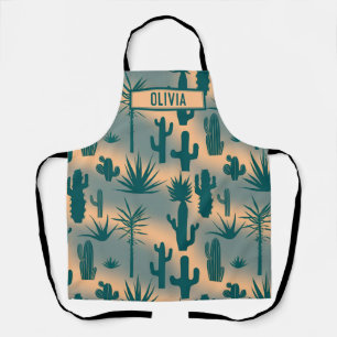 Modern Botanical Desert Greenery Apron