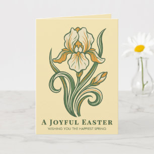 Modern Botanical Easter Blessings Card