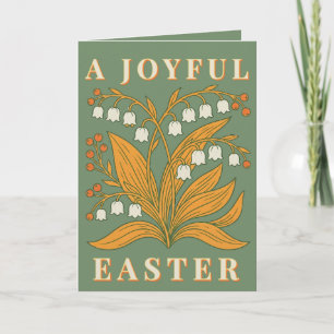 Modern Botanical Easter Blessings Card