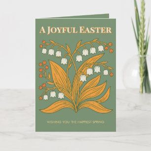 Modern Botanical Easter Blessings Card