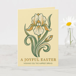 Modern Botanical Easter Blessings Card