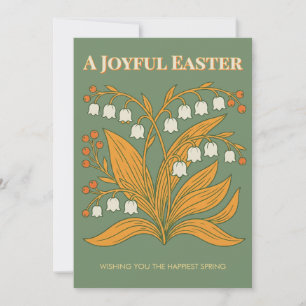 Modern Botanical Easter Blessings Invitation