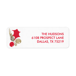 Modern Botanical Elegance Return Address Label
