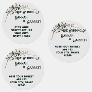 Modern Botanical Elegance Wedding Address