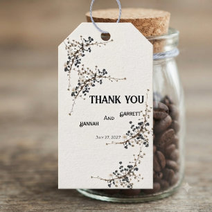 Modern Botanical Elegance Wedding Gift Tags