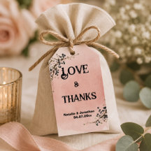 Modern Botanical Elegance Wedding Thank You