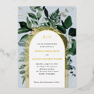 Modern Botanical elegant garden wedding