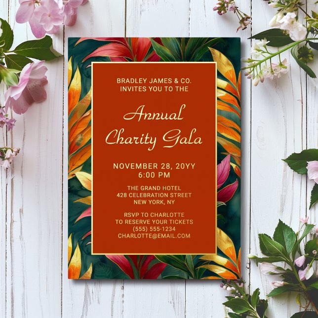 Modern Botanical Floral Charity Event Gala Party (Creator Uploaded)