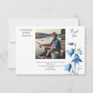 Modern botanical funeral  thank you card