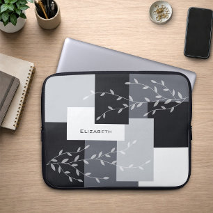 Modern Botanical Geometric Laptop Sleeve