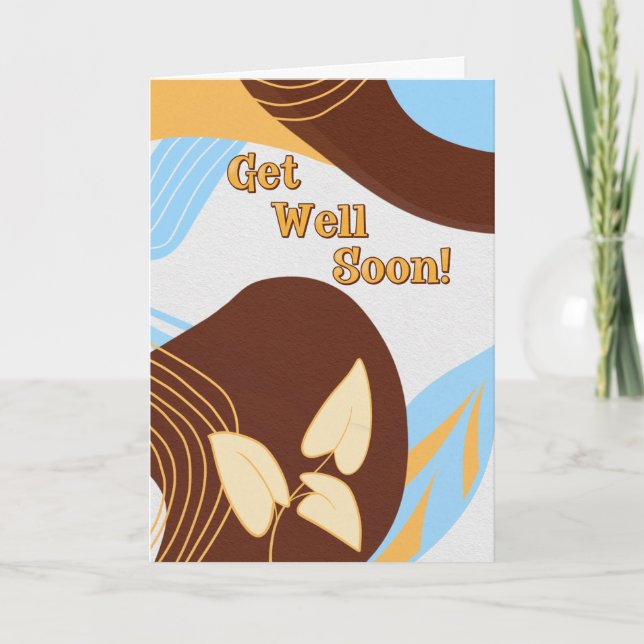 Modern Botanical Get Well Soon Card – Professional (Front)