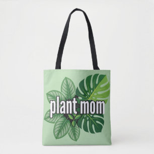 Modern Botanical Graphic Design Tote Bag