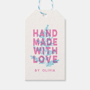 Modern Botanical Handmade With Love Small Business Gift Tags