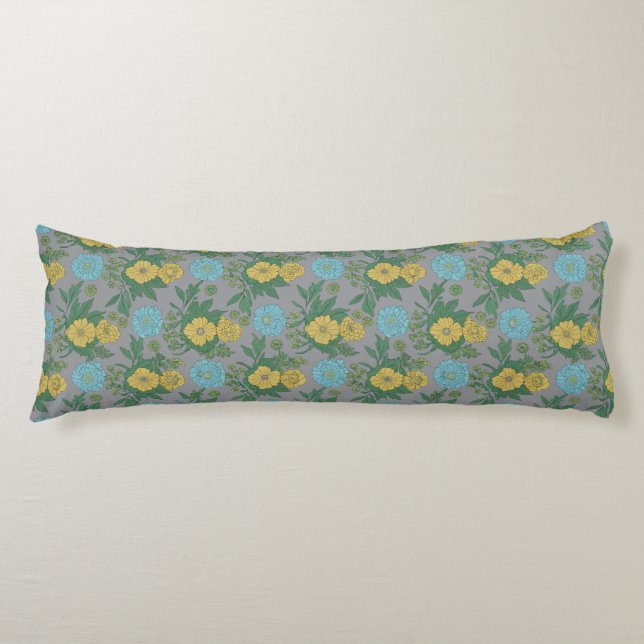 Modern Botanical Home Accent" Body Cushion (Front)