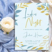 Modern Botanical Ladies Night Bachelorette Party 