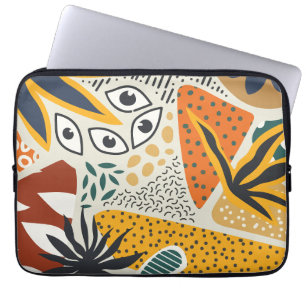 Modern botanical laptop sleeve