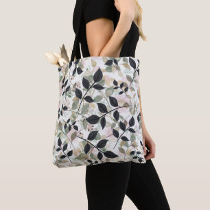Modern Botanical Layers Of Leaves Tote Bag