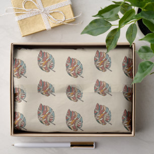 Modern Botanical Leaf Serene Savanna Tissue Paper