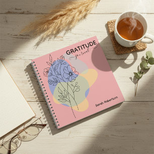 Modern Botanical Line Art Gratitude Journal