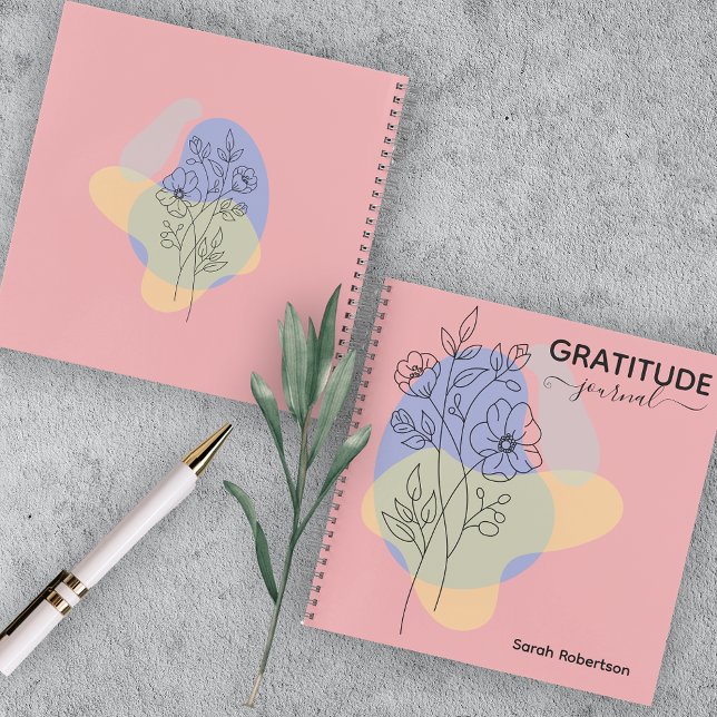 Modern Botanical Line Art Gratitude Journal (Creator Uploaded)
