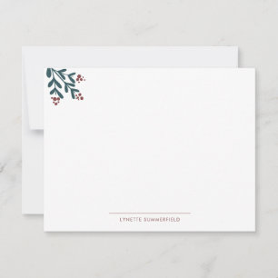 Modern Botanical New Office Elegant Holiday Card