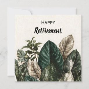Modern Botanical Print of Tropical Leaves Holiday Card