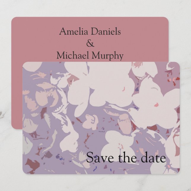 Modern botanical Save The Date (Front/Back)